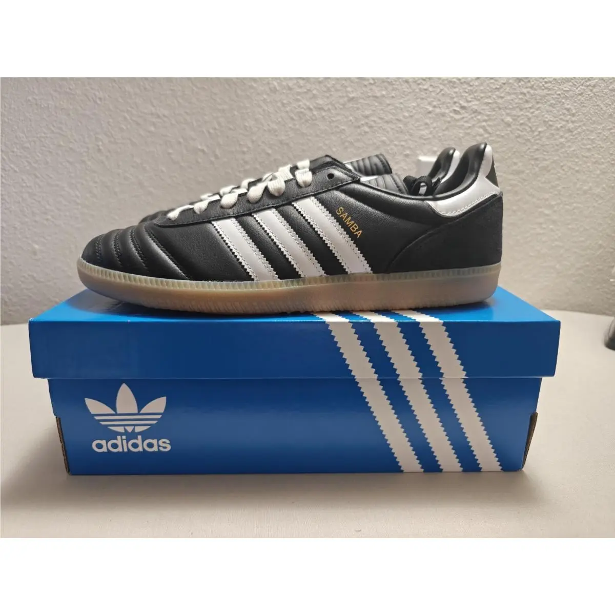 Adidas Originals Samba JP Black White Gum JQ9056 Men`s Shoes sz 10 - Black/White/Gum