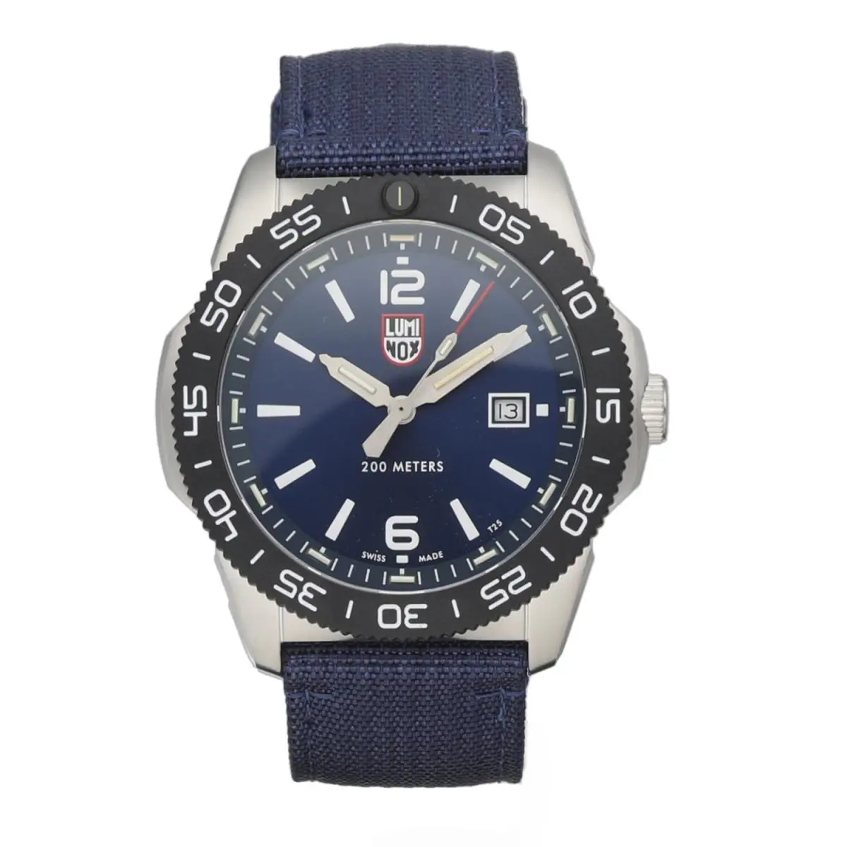 Pacific Diver XS.CA23 44mm Blue Dial Steel Nylon Quartz Men`s Watch by Luminox