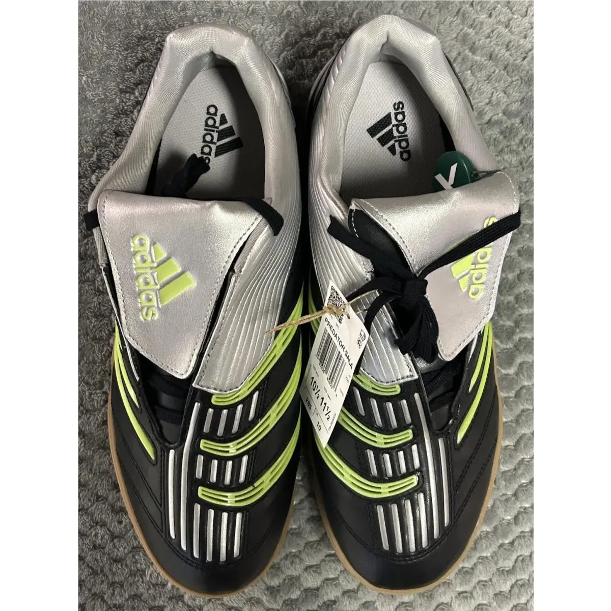 Adidas shoes - adidas Predator Sala - Predator Sala - JQ3917 - Black/Signal Green/Silver Metallic, Manufacturer: Core Black/Signal Green/Silver Metallic 8