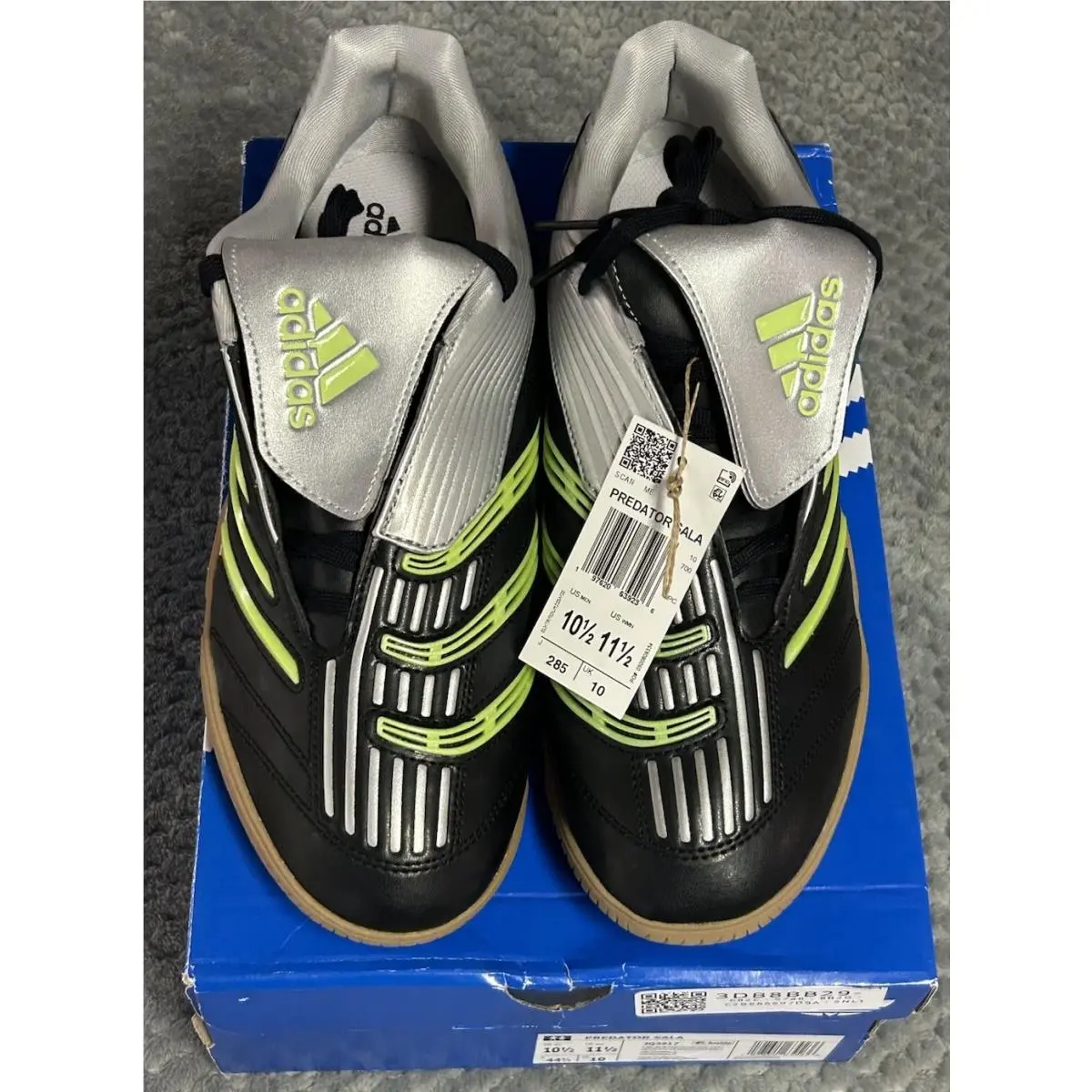 Adidas shoes - adidas Predator Sala - Predator Sala - JQ3917 - Black/Signal Green/Silver Metallic, Manufacturer: Core Black/Signal Green/Silver Metallic 0