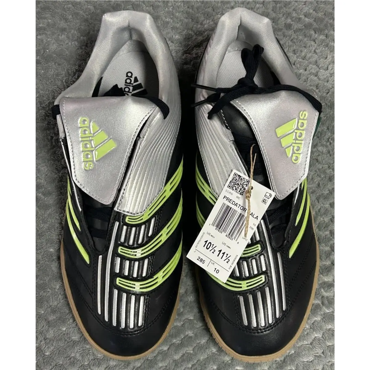 Adidas shoes - adidas Predator Sala - Predator Sala - JQ3917 - Black/Signal Green/Silver Metallic, Manufacturer: Core Black/Signal Green/Silver Metallic 2