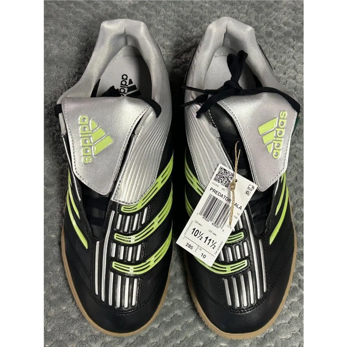 Adidas shoes - adidas Predator Sala - Predator Sala - JQ3917 - Black/Signal Green/Silver Metallic, Manufacturer: Core Black/Signal Green/Silver Metallic 3