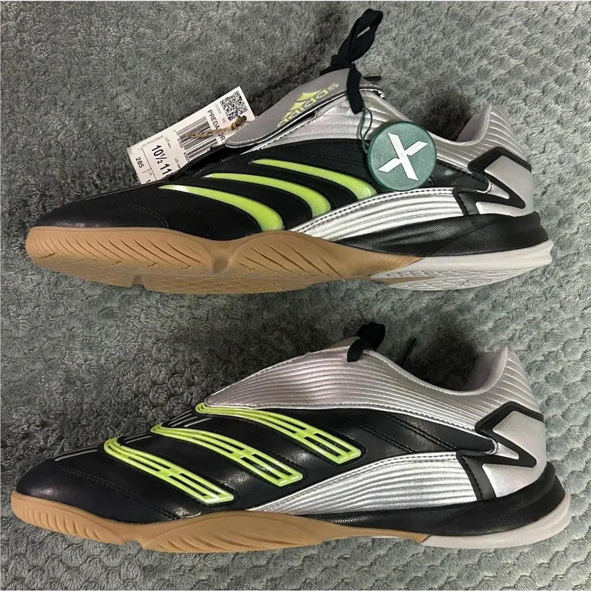 Adidas shoes - adidas Predator Sala - Predator Sala - JQ3917 - Black/Signal Green/Silver Metallic, Manufacturer: Core Black/Signal Green/Silver Metallic 4