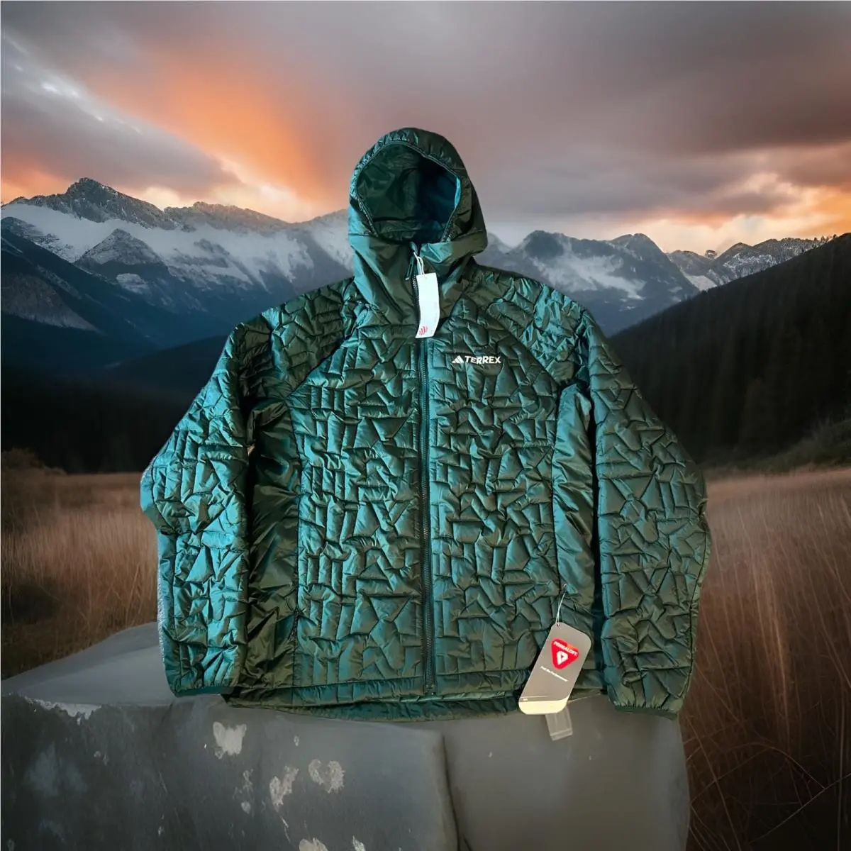Terrex Xperior Jacket Med Primaloft Fill Insulated Hooded JL9744 by Adidas
