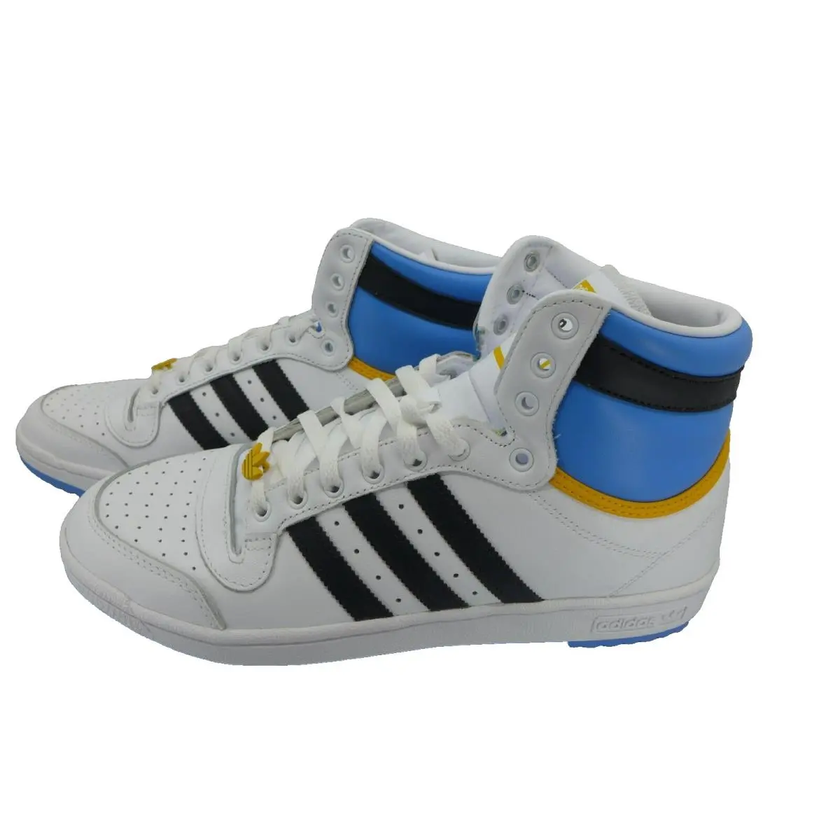 Adidas Top Ten HI Mens White Black Multi Color Athletic Shoes Size 12