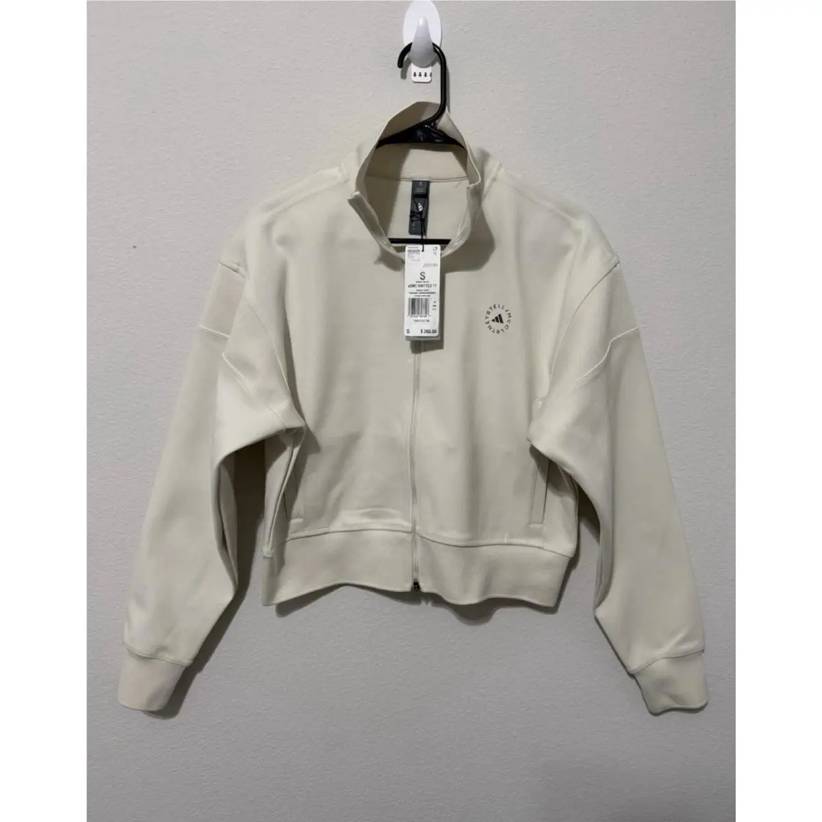 Adidas Wmns by Stella Mccartney Knit Track Top Almond Milk JX9109 Japan Small