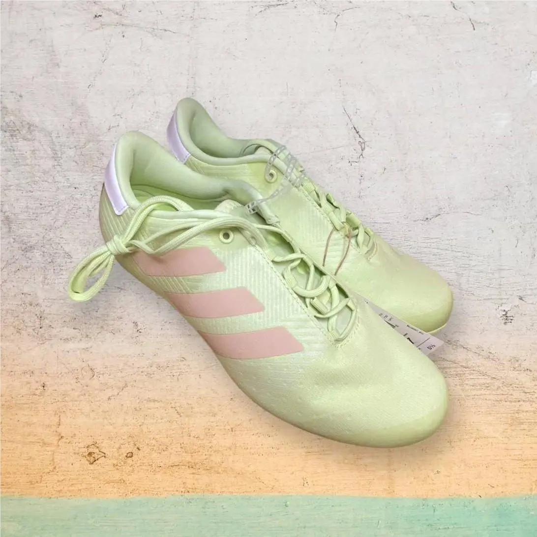 Adidas The Road Shoe Neon Green Cycling Shoe Size Men 6 / Women 7