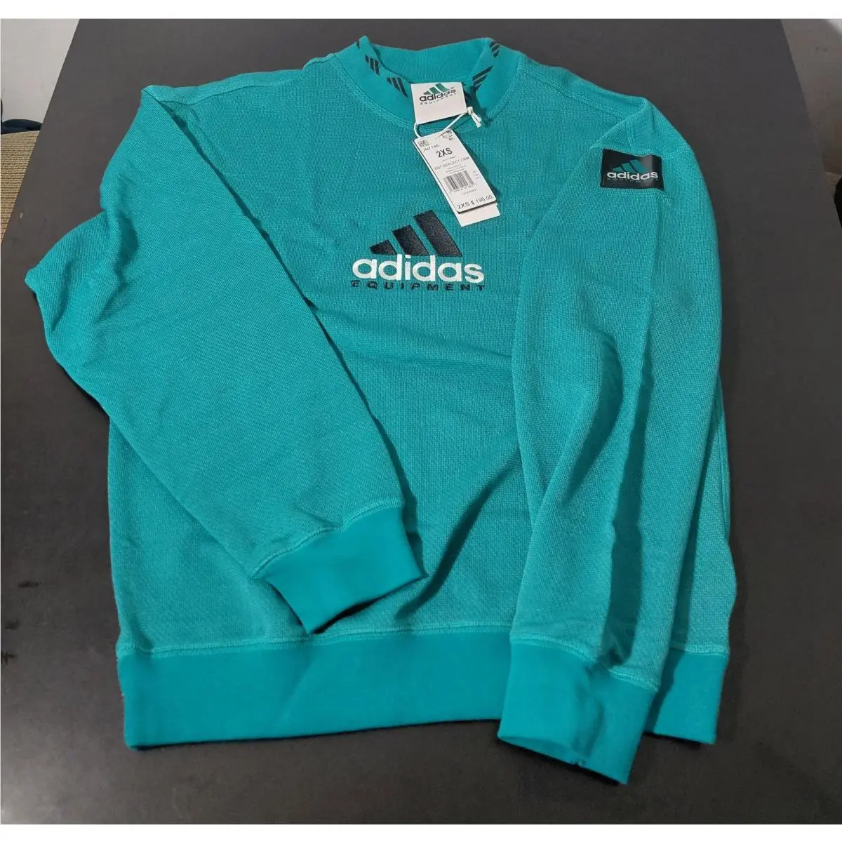 Adidas Eqt Reflective Crewneck Sweatshirt Equipment Green Men`s Size 2XS JN7146