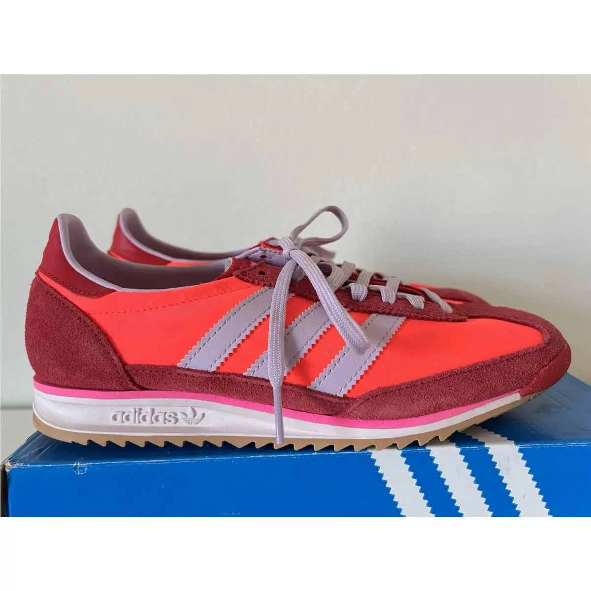 Adidas SL 72 OG Retro Runner Solar Red Ice Lavender Women’s 7.5