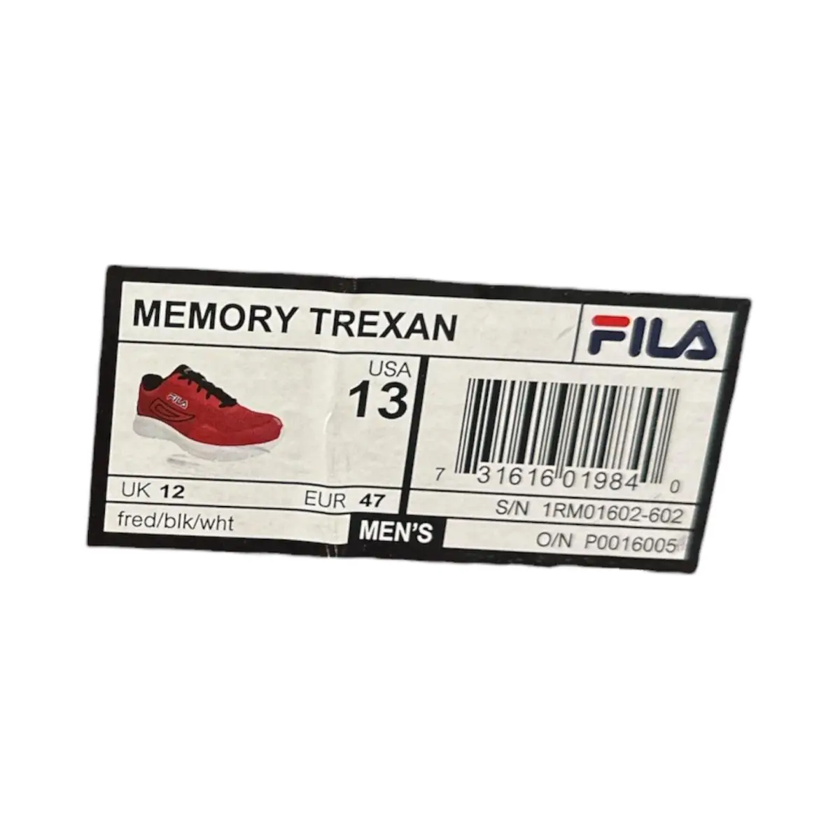 Fila shoes - Red (UPC: 731616019840) 3