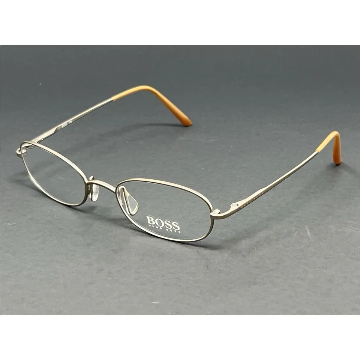 Vintage Hugo Boss Women`s Eyeglasses HG11521-SO Satin Gold 49mm Oval Metal Frame