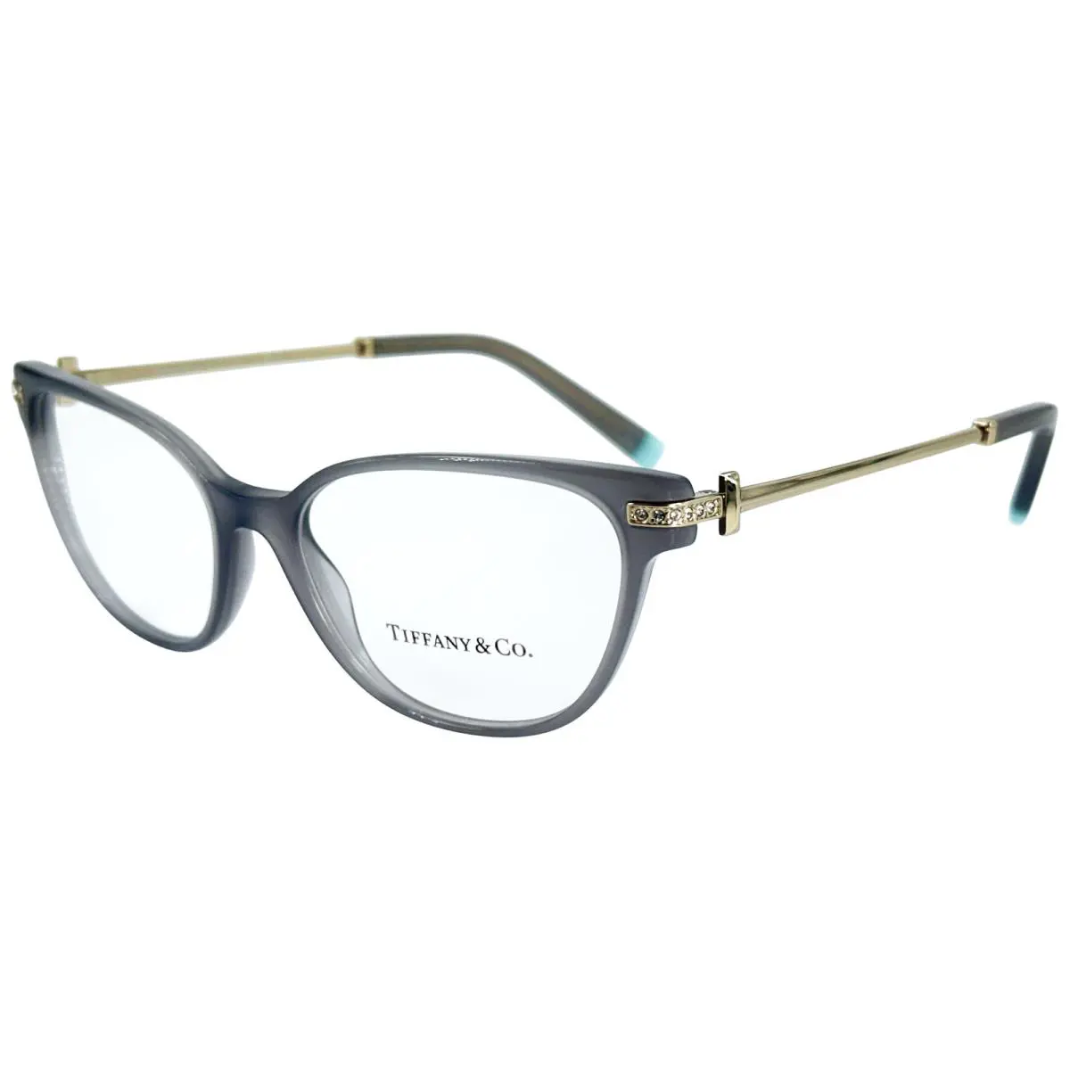 Tiffany TF2223B Womens Plastic Eyeglass Frame 8257 Opal Grey 52-16 Italy w Case