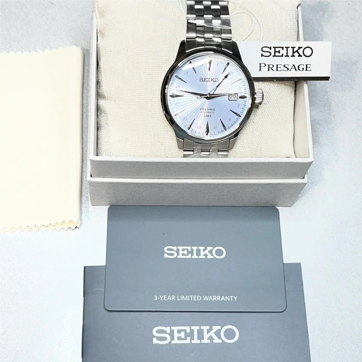 Seiko Presage Cocktail Time 40.5 mm Gmt SSK037J1 Official Product Box Papers