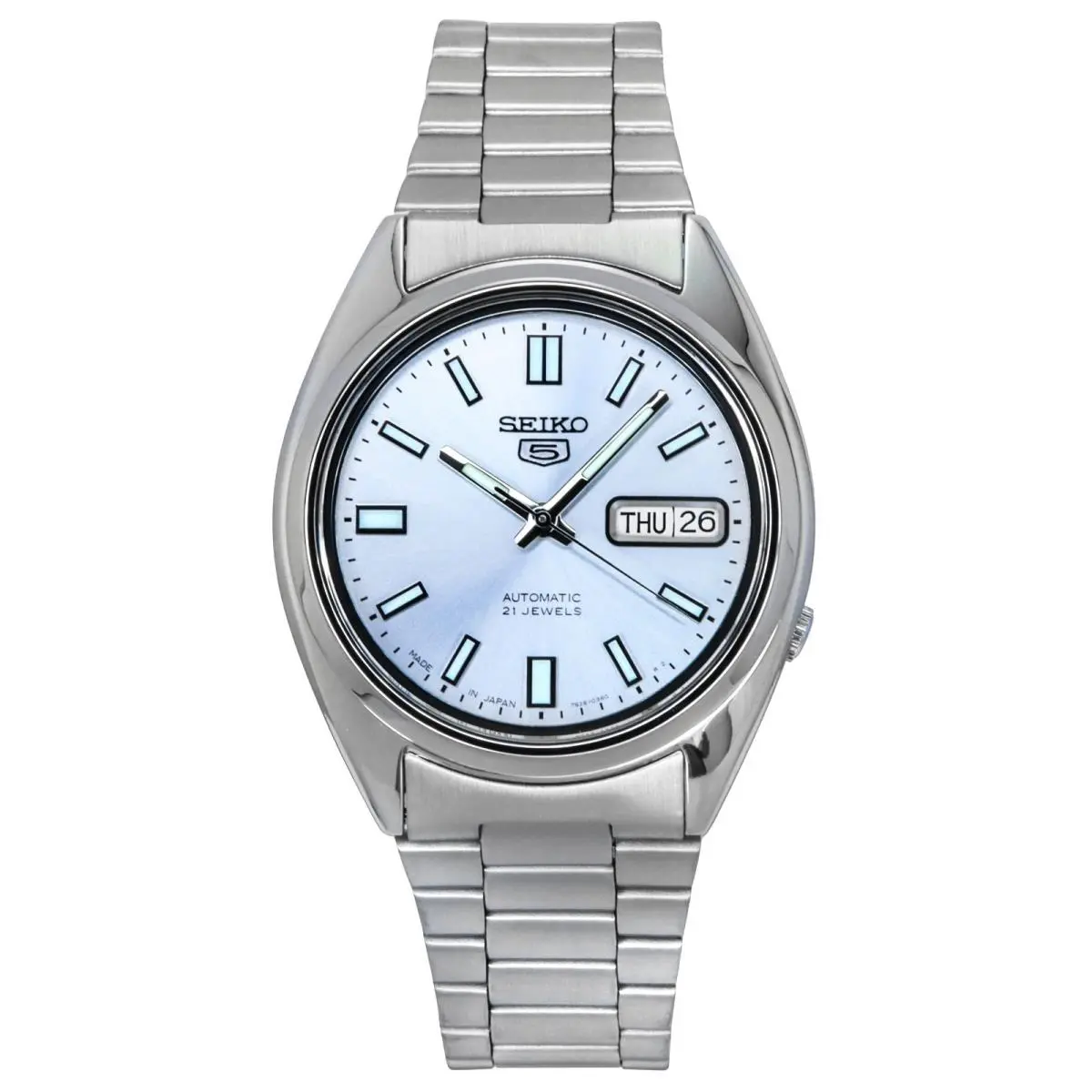 5 Automatic Stainless Steel Silver Dial Dress SNXS73J1 Men’s Watch by Seiko