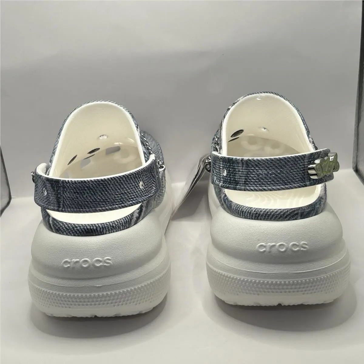 Crocs shoes - CROCS CLASSIC CRUSH - CLASSIC CRUSH - Denim Blue (Denim Print ) (UPC: 0196265204373) 18