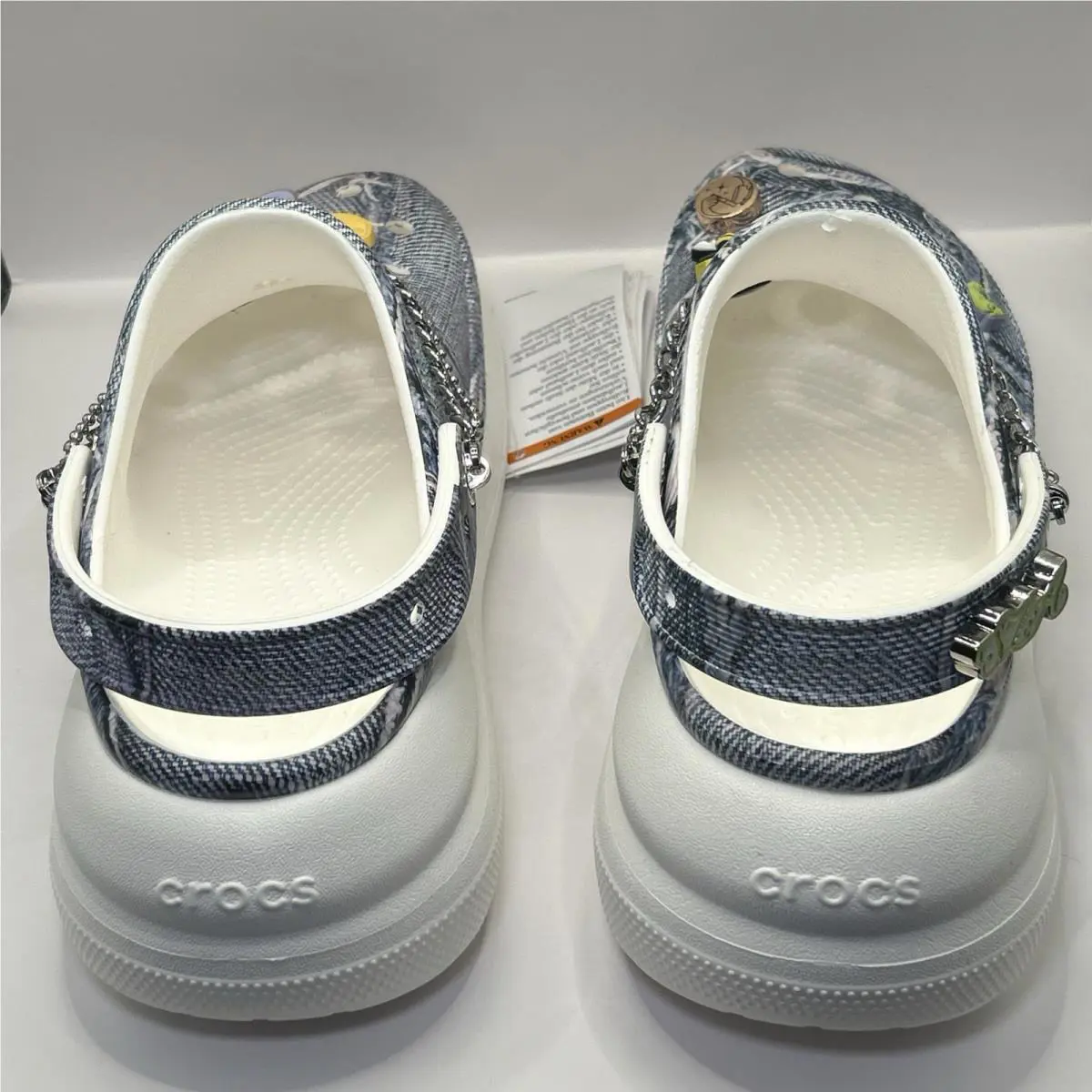 Crocs shoes - CROCS CLASSIC CRUSH - CLASSIC CRUSH - Denim Blue (Denim Print ) (UPC: 0196265204373) 17