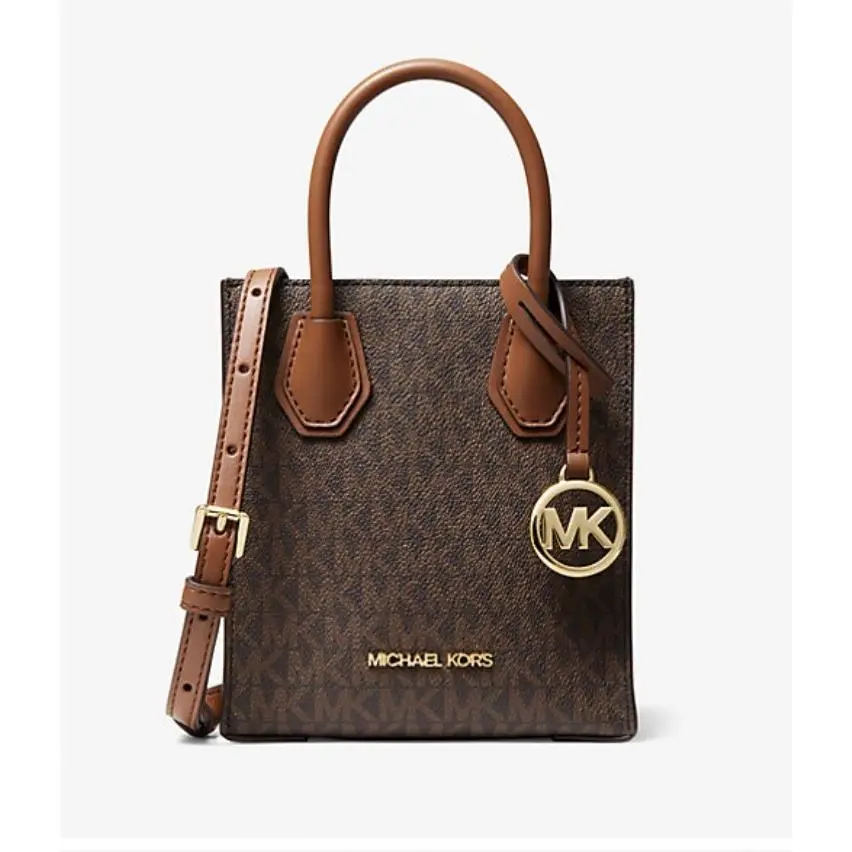 Michael Kors Mercer XS Logo and Leather Crossbody Bag