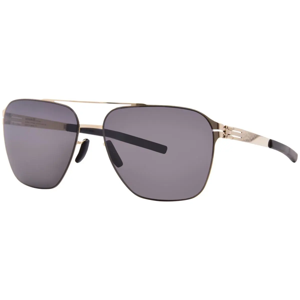 Ic Berlin Jonathan I. Sunglasses Men`s Rose Gold/black Lenses Pilot Style 56mm by ic! berlin