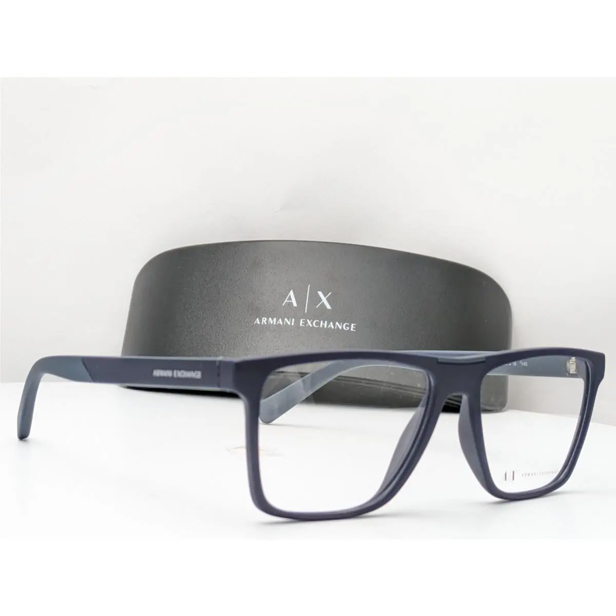AX3055 8273 Matte Navy Blue Men`s Eyeglasses Frames 55-16-145 by Armani Exchange