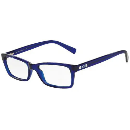 Armani Exchange AX 3007 Shiny Transparent Blue 8018 Eyeglasses