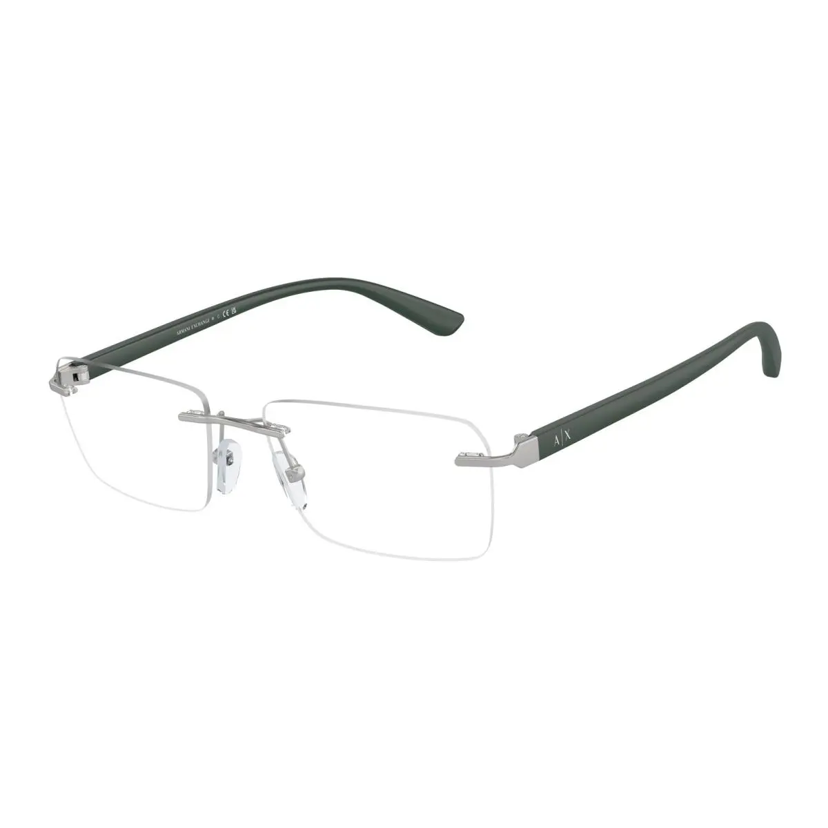 Armani Exchange AX 1064 Matte Silver 6020 Eyeglasses