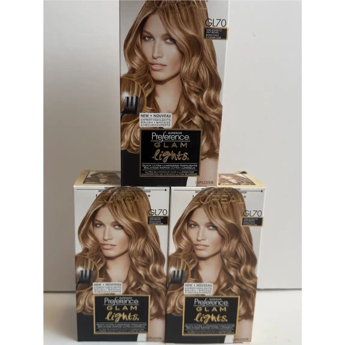 3 X L`oreal Paris Superior Preference Glam Lights Brush Highlights GL70