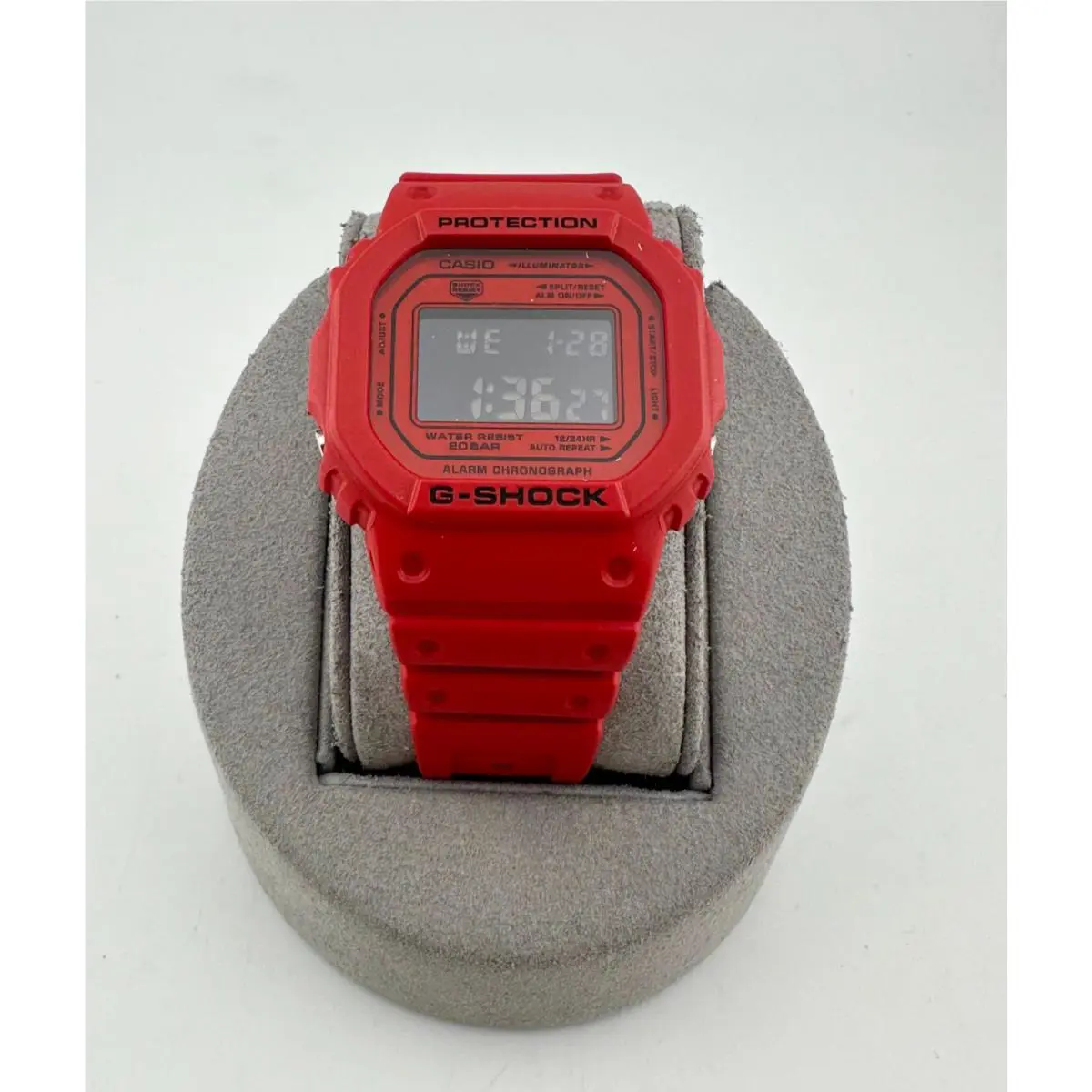 G-shock Digital 5600 Series Red Resin Watch DW5600RRB-4 by Casio