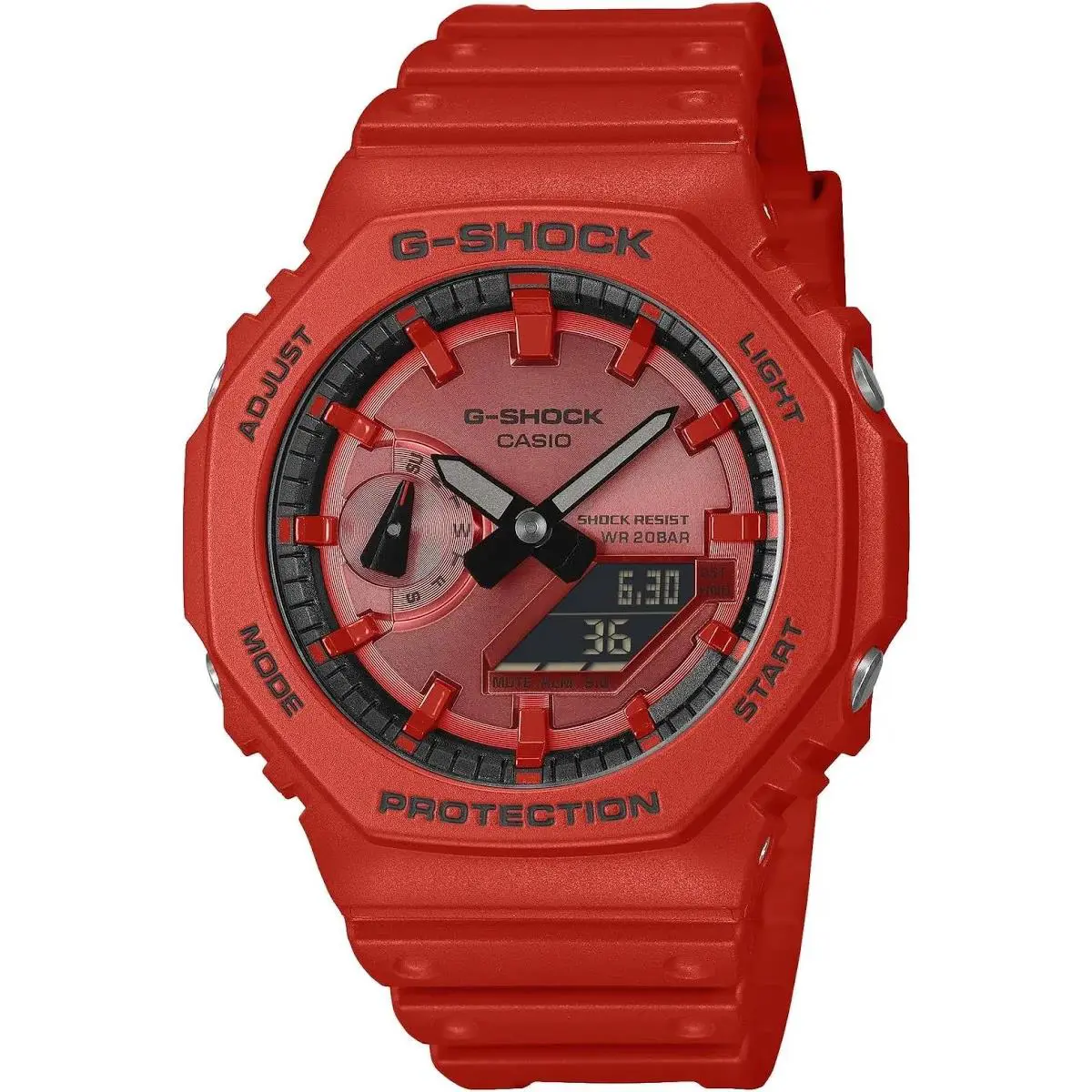 G-shock Analog Digital 2100 Series Red Resin Watch GA2100RRB-4A by Casio