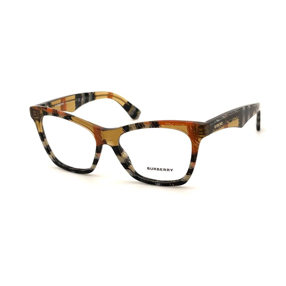 Burberry BE2416 4146 Check Sand/ Clear Lens 52mm Eyeglasses