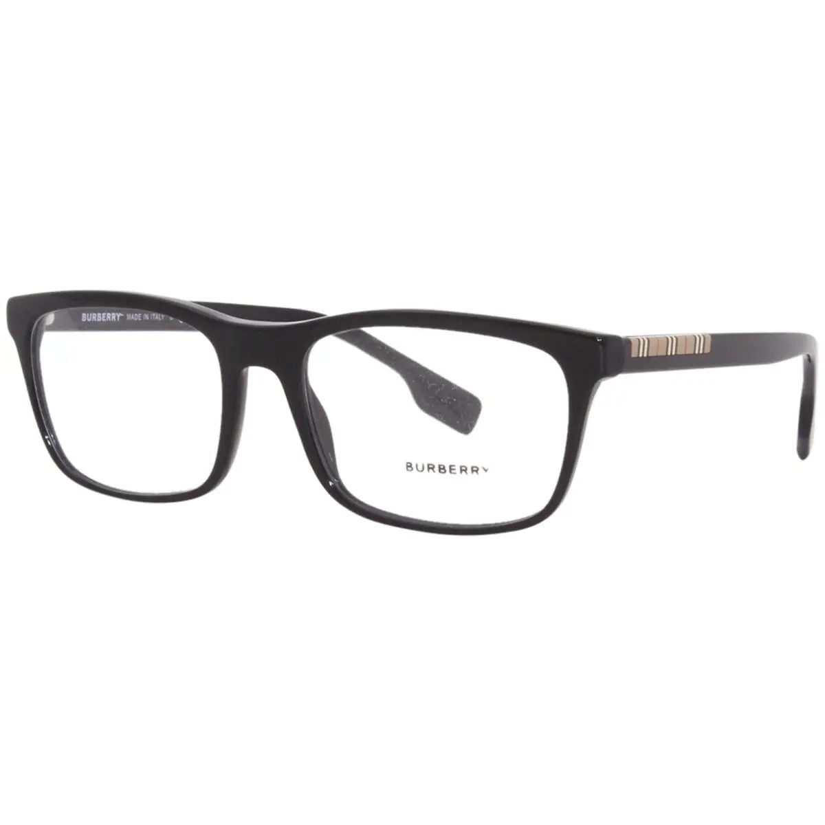 Burberry Elm BE2334F 3001 Eyeglasses Men`s Black Full Rim Rectangle Shape 57mm