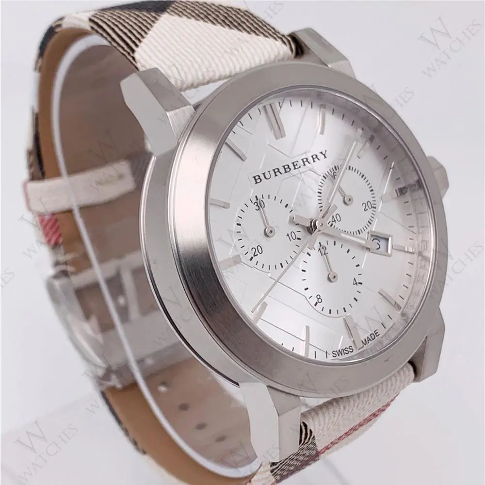 Burberry BU9357 Nova Chronograph Analog Quartz Leather Strap Men`s Watch