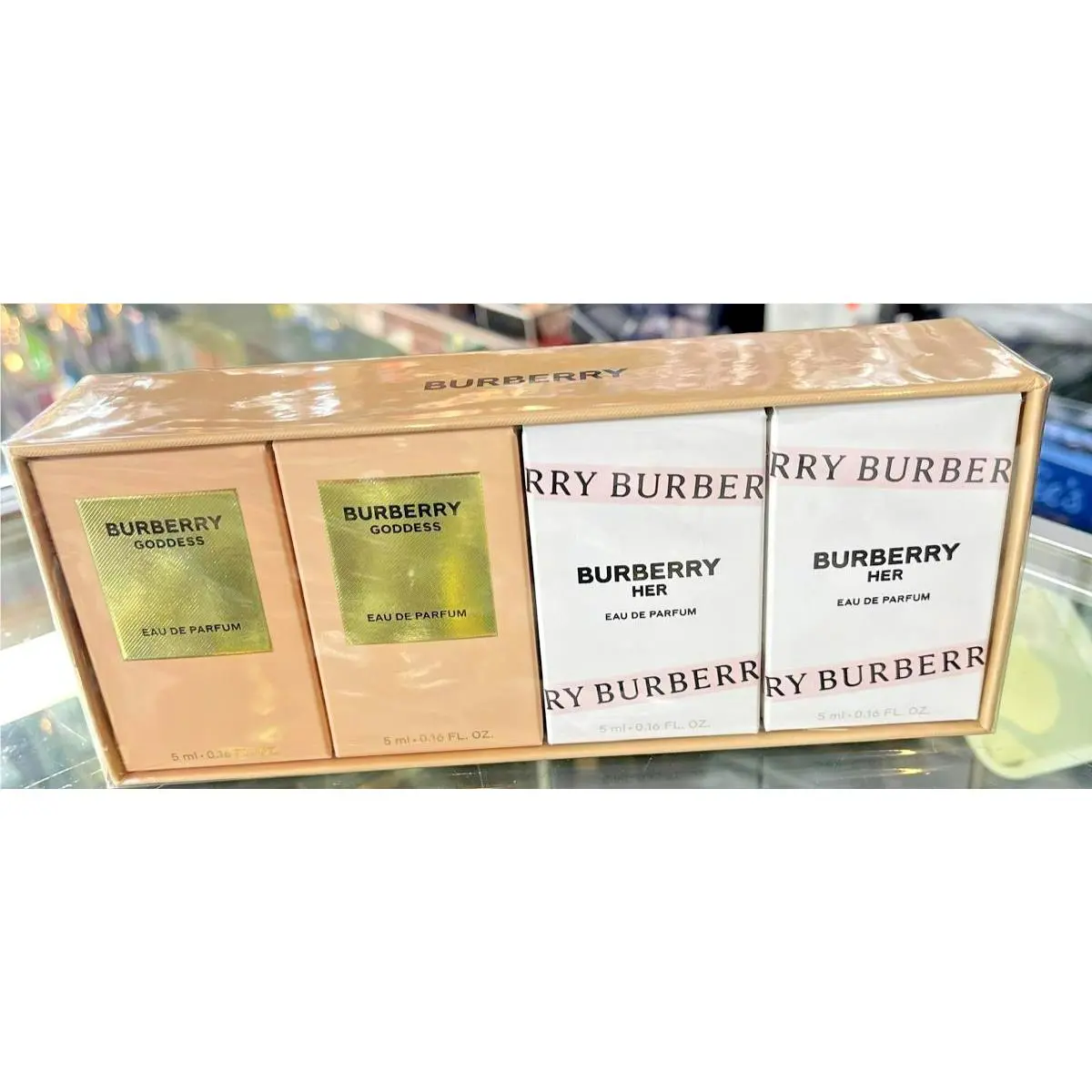 Burberry 4 Pc Her + Goddess Eau de Parfum Edp 0.16 oz 5 ml Travel Set