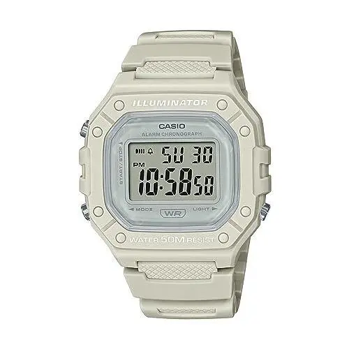 Illuminator Alarm Chronograph Digital Sport Watch W218HC-8A2V Light Gray by Casio