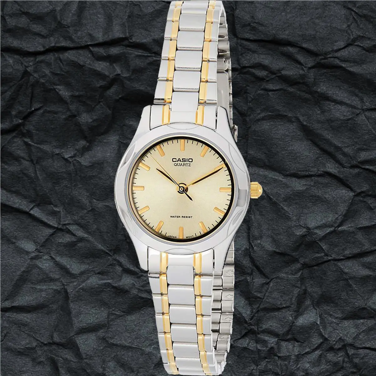 Casio Ladies Silver Gold Stainless Steel Quartz Dress Watch LTP-1275SG-9A
