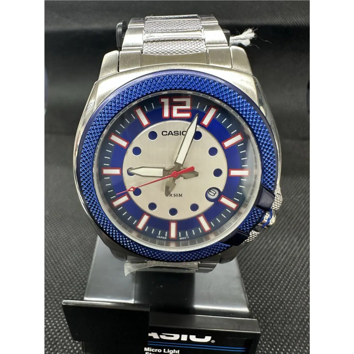 Casio Men’s MTP-1317D-2A Blue Dial Stainless Steel Wstch