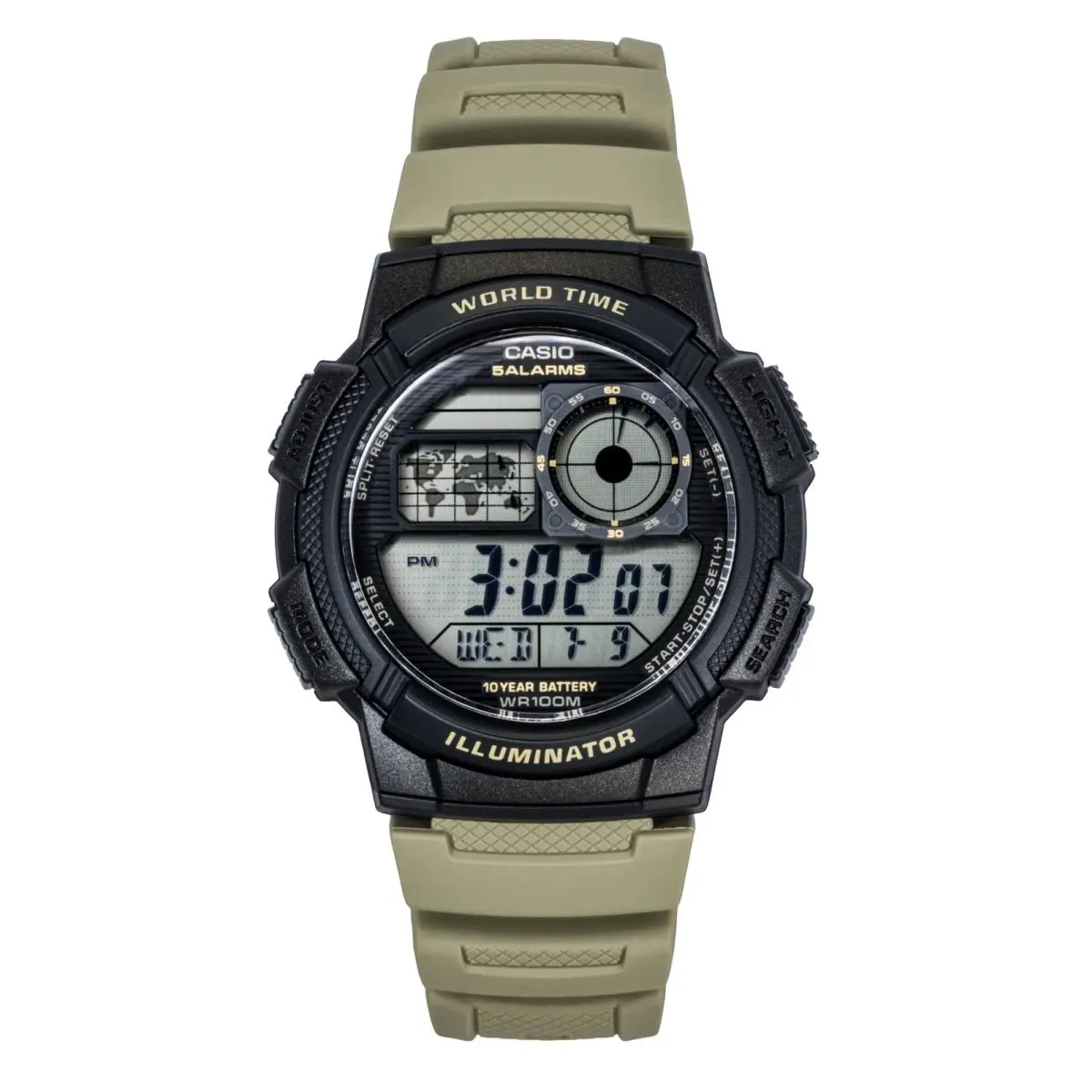 Standard Digital Resin Strap Quartz AE-1000W-5AV 100M Men`s Watch by Casio
