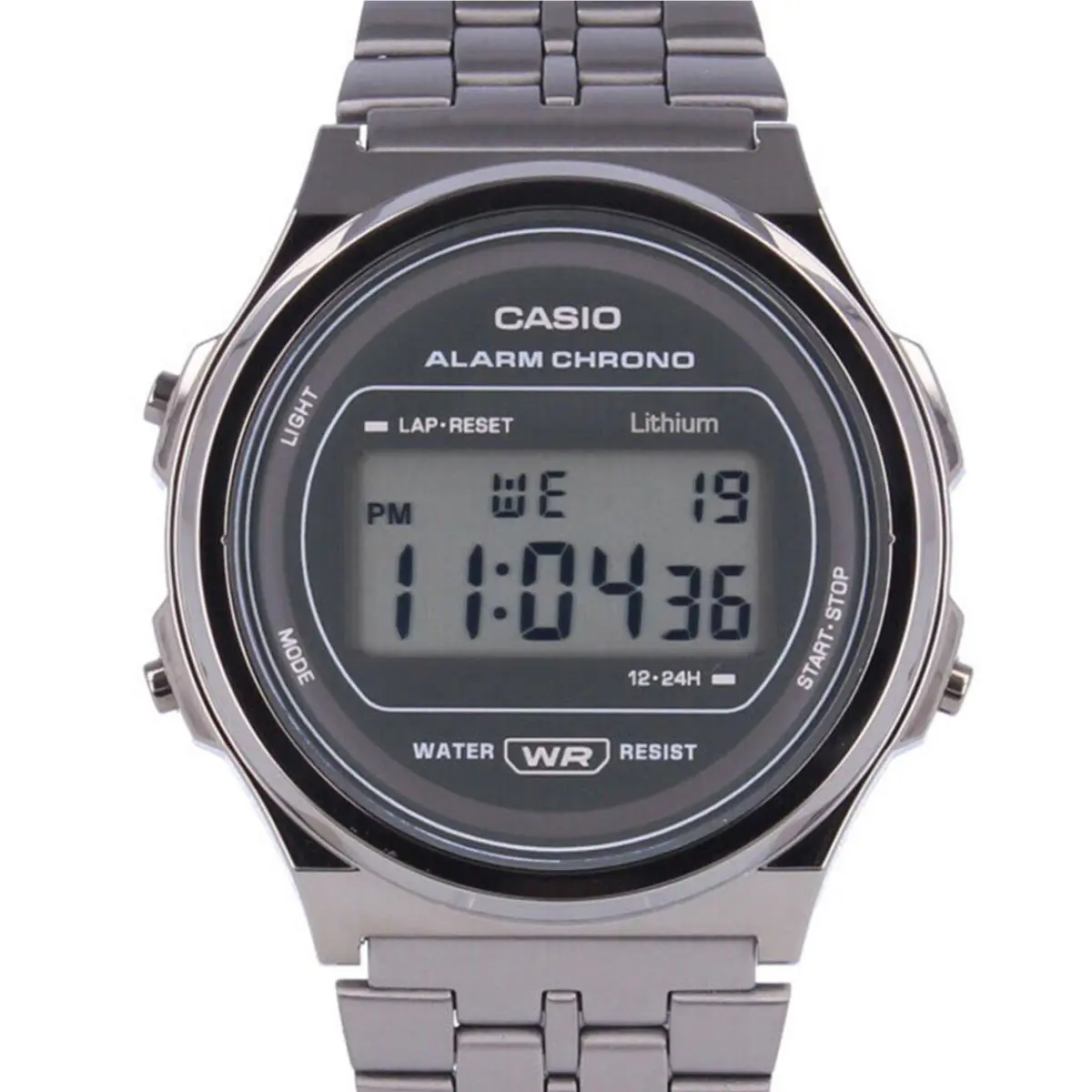 Casio Youth Vintage Stainless Steel Digital A171WEGG-1A Unisex Watch