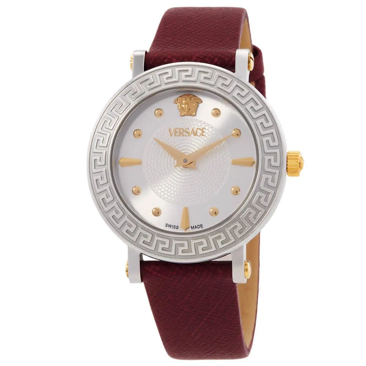 Greca Sphere Quartz Silver Dial Ladies Watch VE9C00124 by Versace