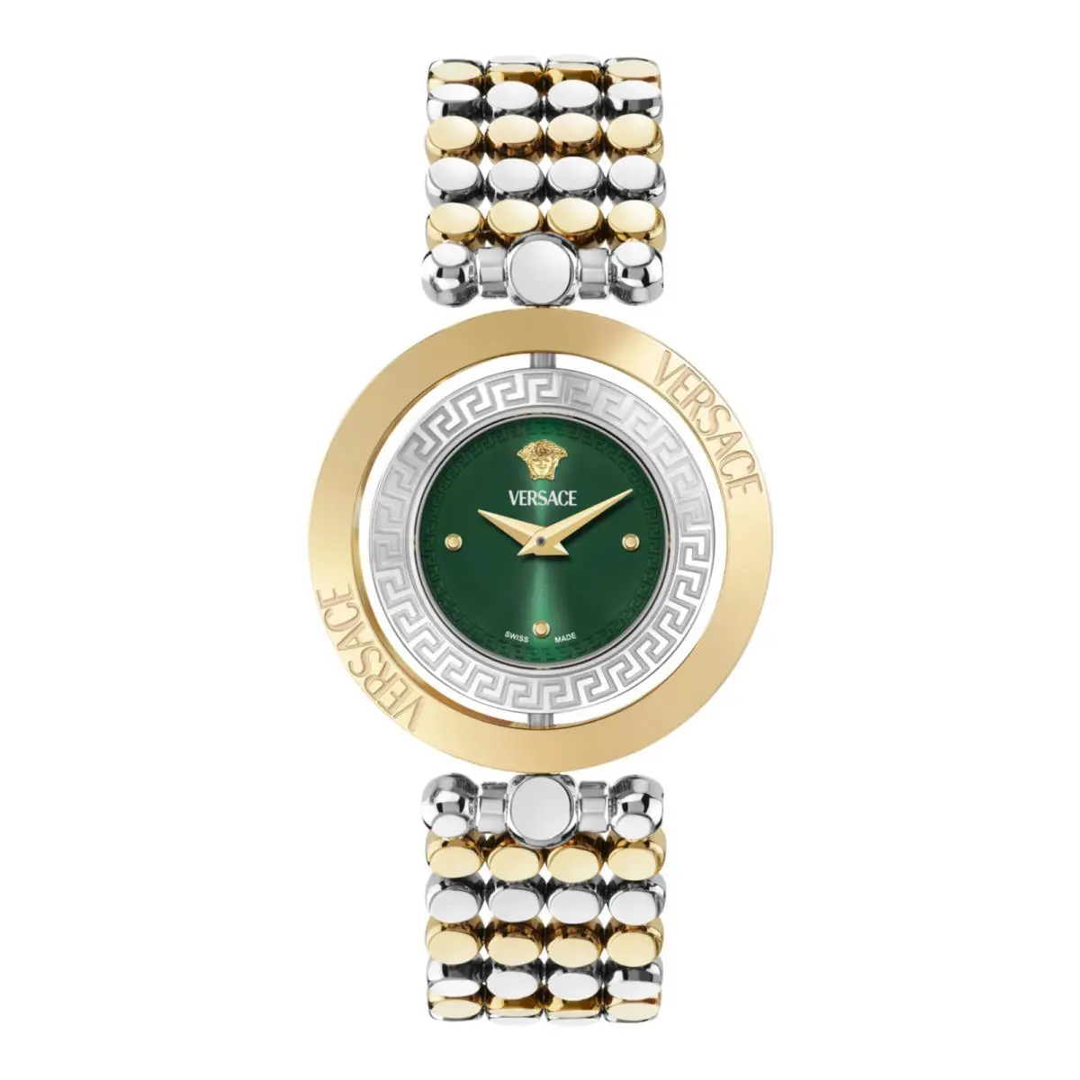 Versace Womens Two Tone 33.6mm Bracelet Fashion Watch