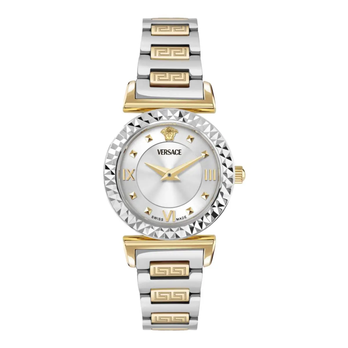 Versace Womens Two Tone 27mm Bracelet Fashion Watch