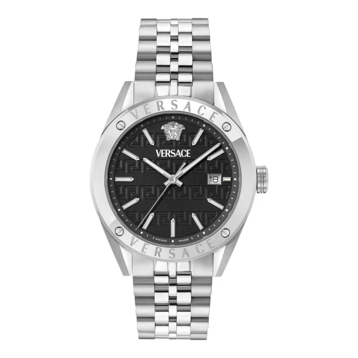 Versace Mens Stainless Steel 41mm Bracelet Fashion Watch