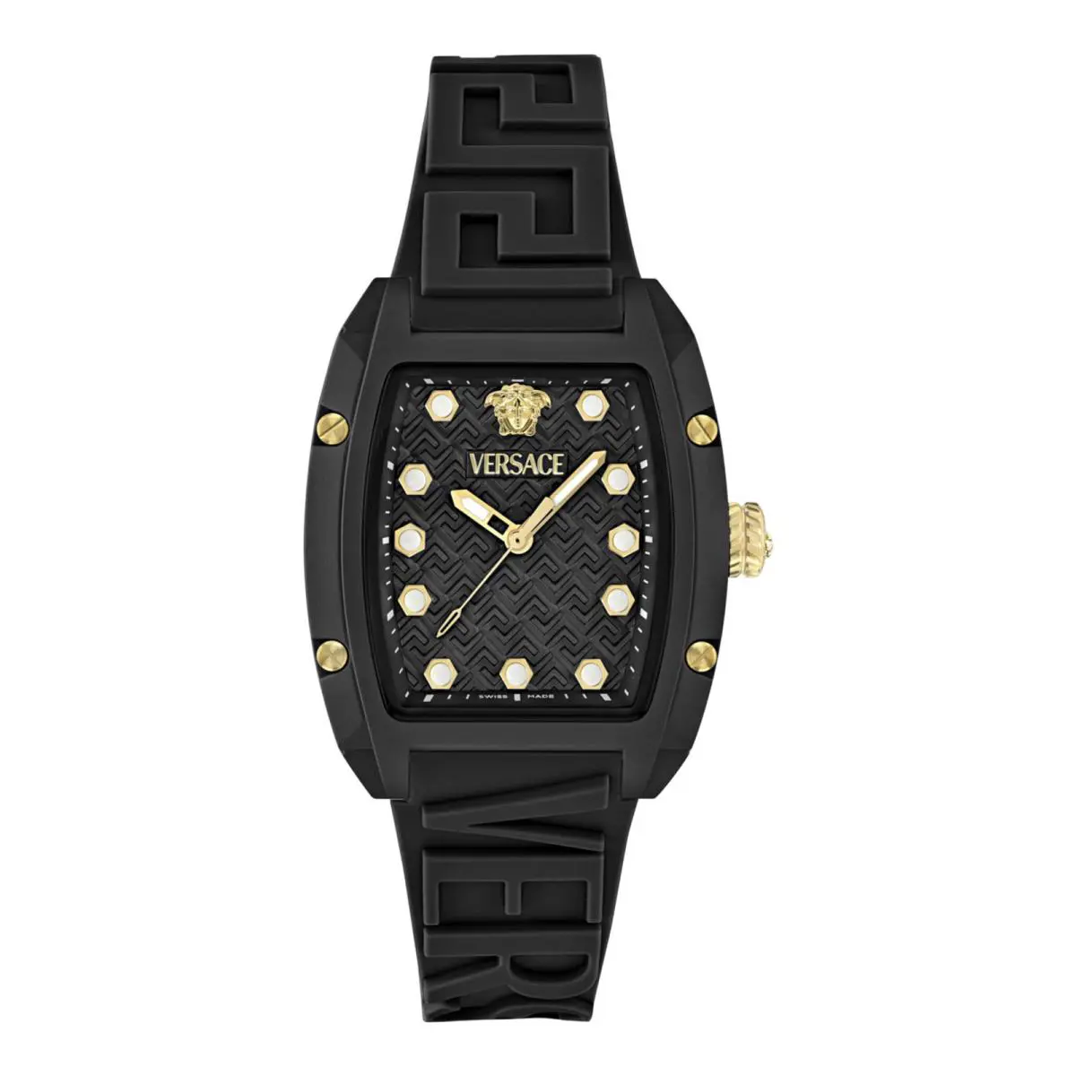 Versace Womens Black 36mm Strap Fashion Watch