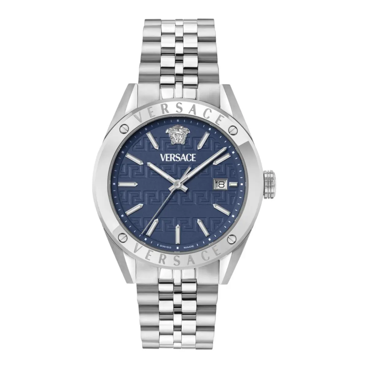 Versace Mens Stainless Steel 41mm Bracelet Fashion Watch