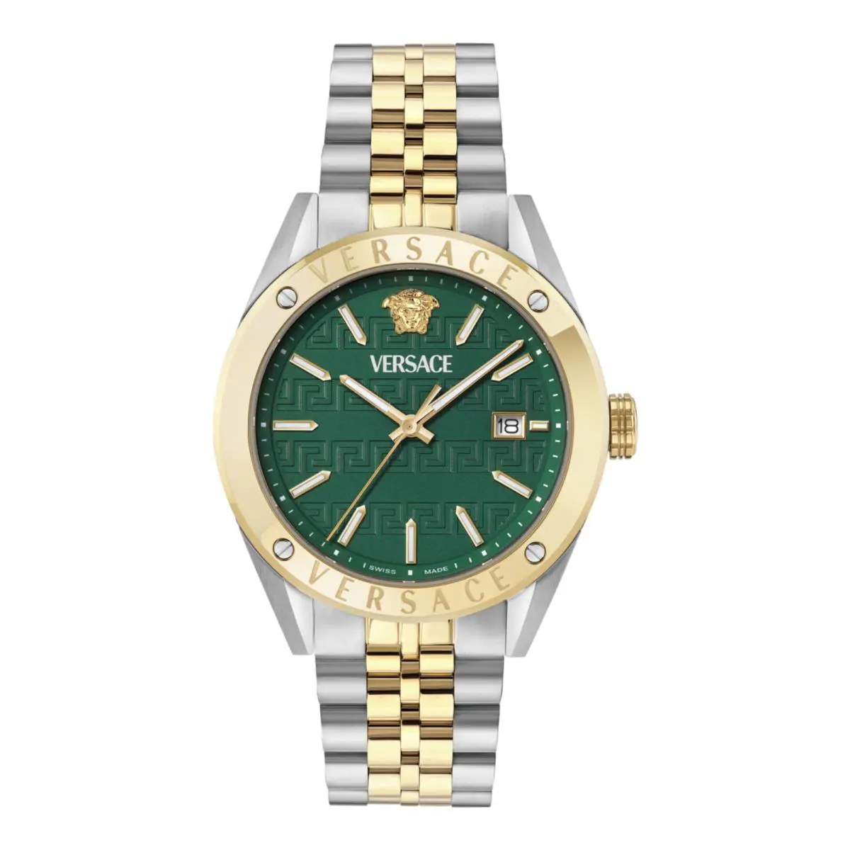 Versace Mens Two Tone 41mm Bracelet Fashion Watch