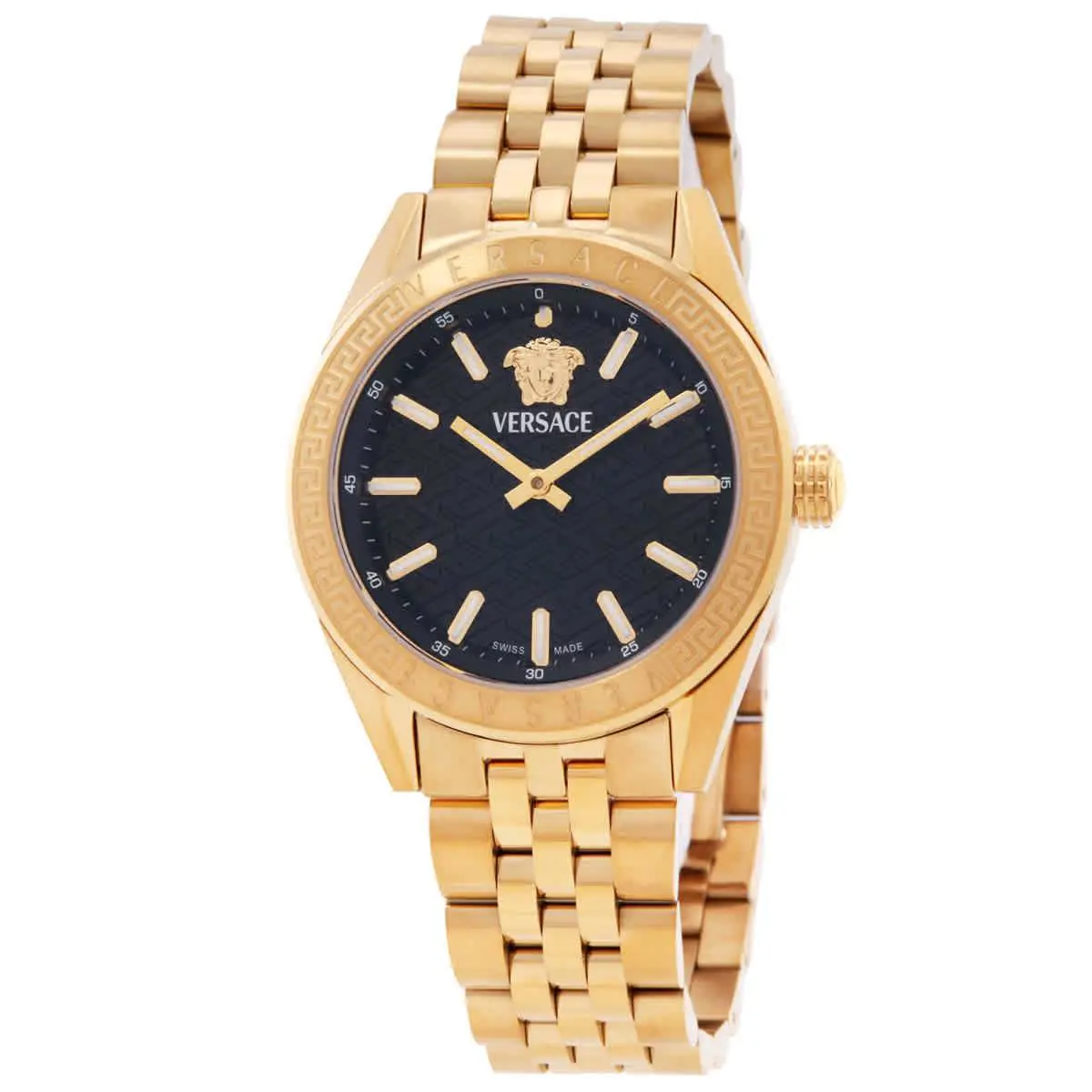 V-code Quartz Black Dial Ladies Watch VE8I00724 by Versace