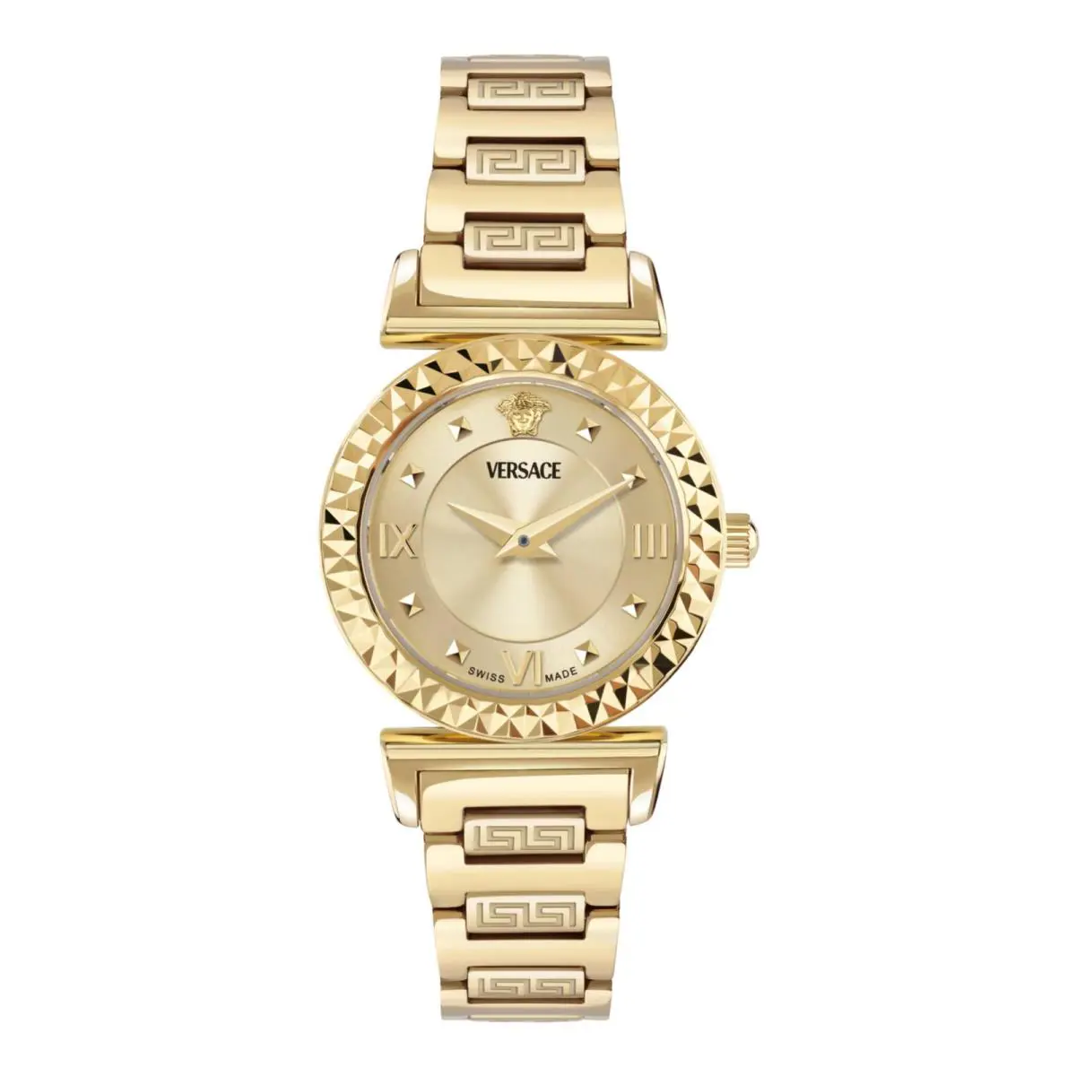 Versace Womens Gold 27mm Bracelet Fashion Watch