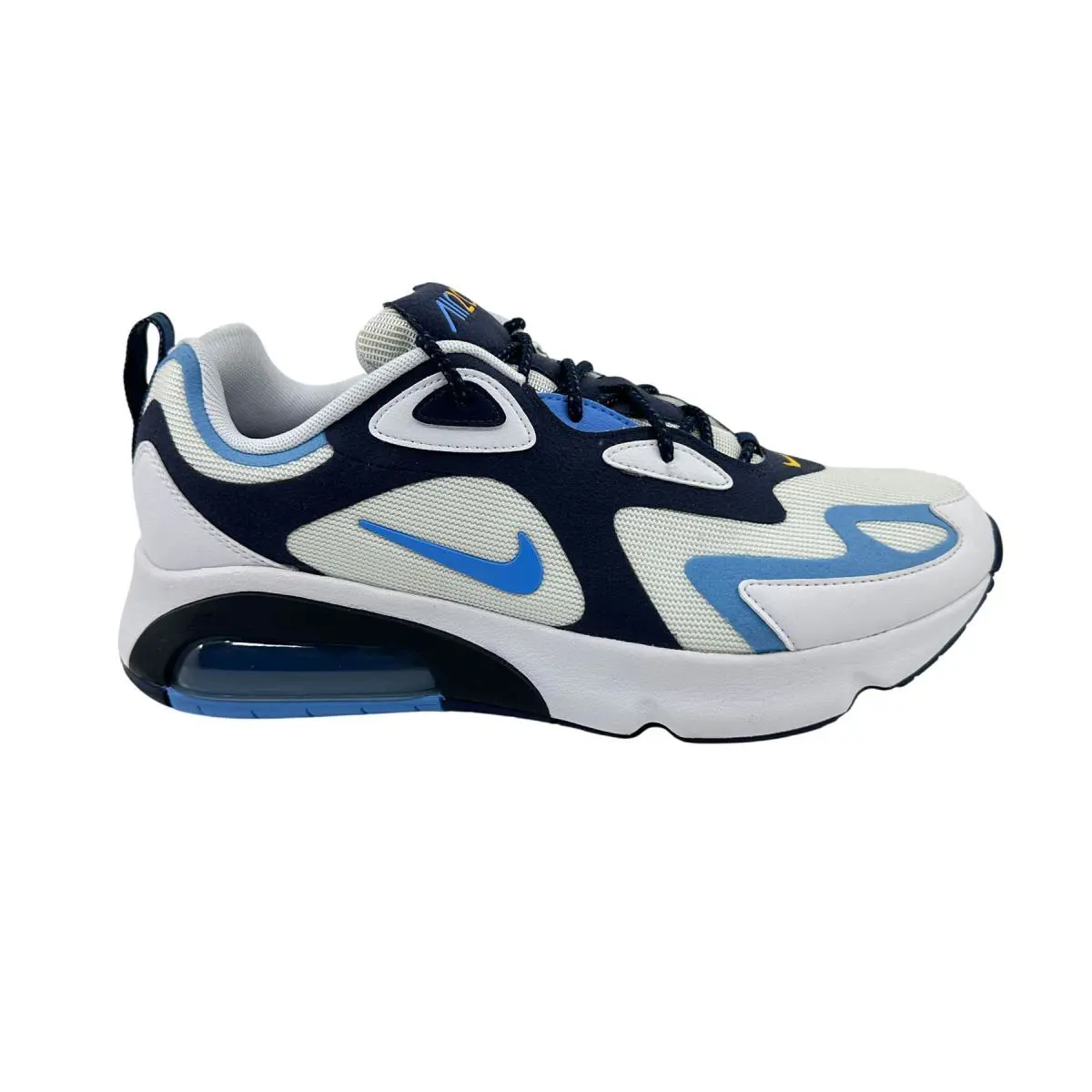 Nike Air Max 200 White University Blue Mens Athletic Sneaker - White, Manufacturer: White University Blue
