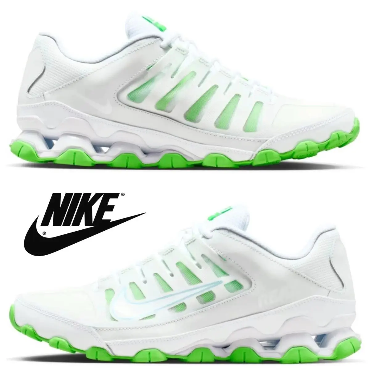 Nike shoes - Nike Reax 8 - Reax - White, Maufacturer: Off White/Green Strike/Glacier Blue/White 17