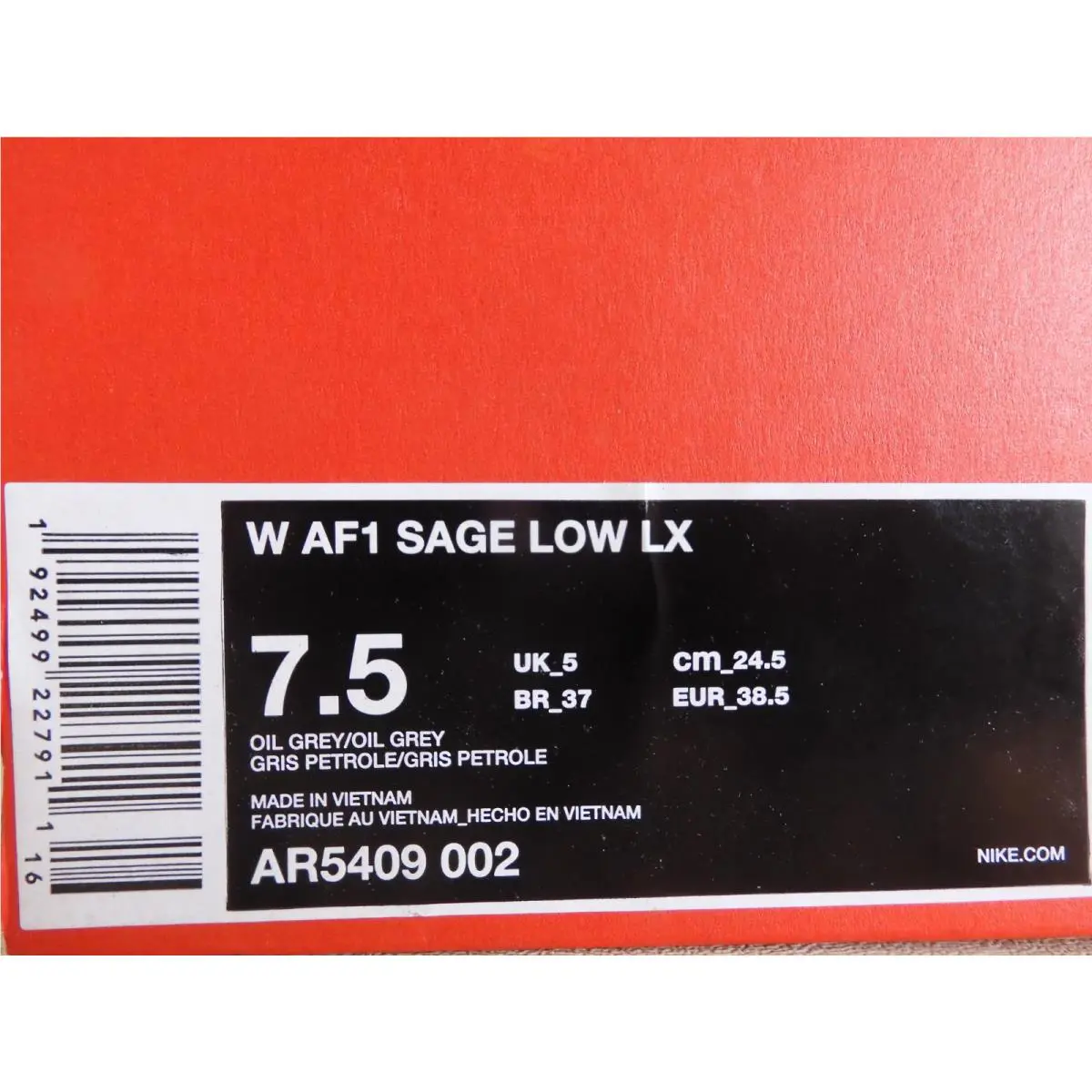Nike shoes - Nike Air Force 1 Sage - AR5409-002 - Gray 30