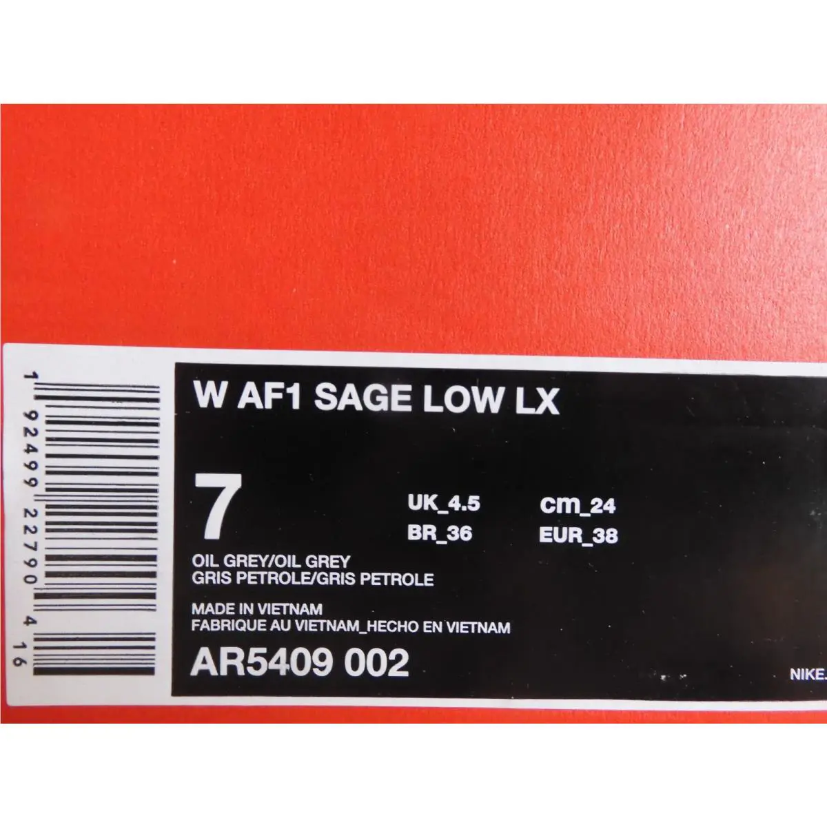Nike shoes - Nike Air Force 1 Sage - AR5409-002 - Gray 22